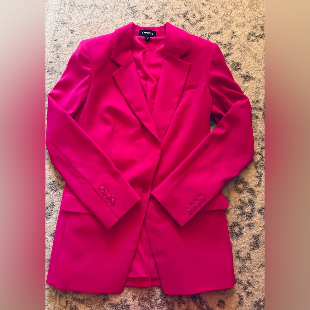 EXPRESS hot pink Blazer adjustable waist